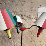 Lampadaire tablette 3 feux vintage années 50