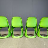 Set of 4 casalino dining chair by Alexander Begge for Casala, 1970s