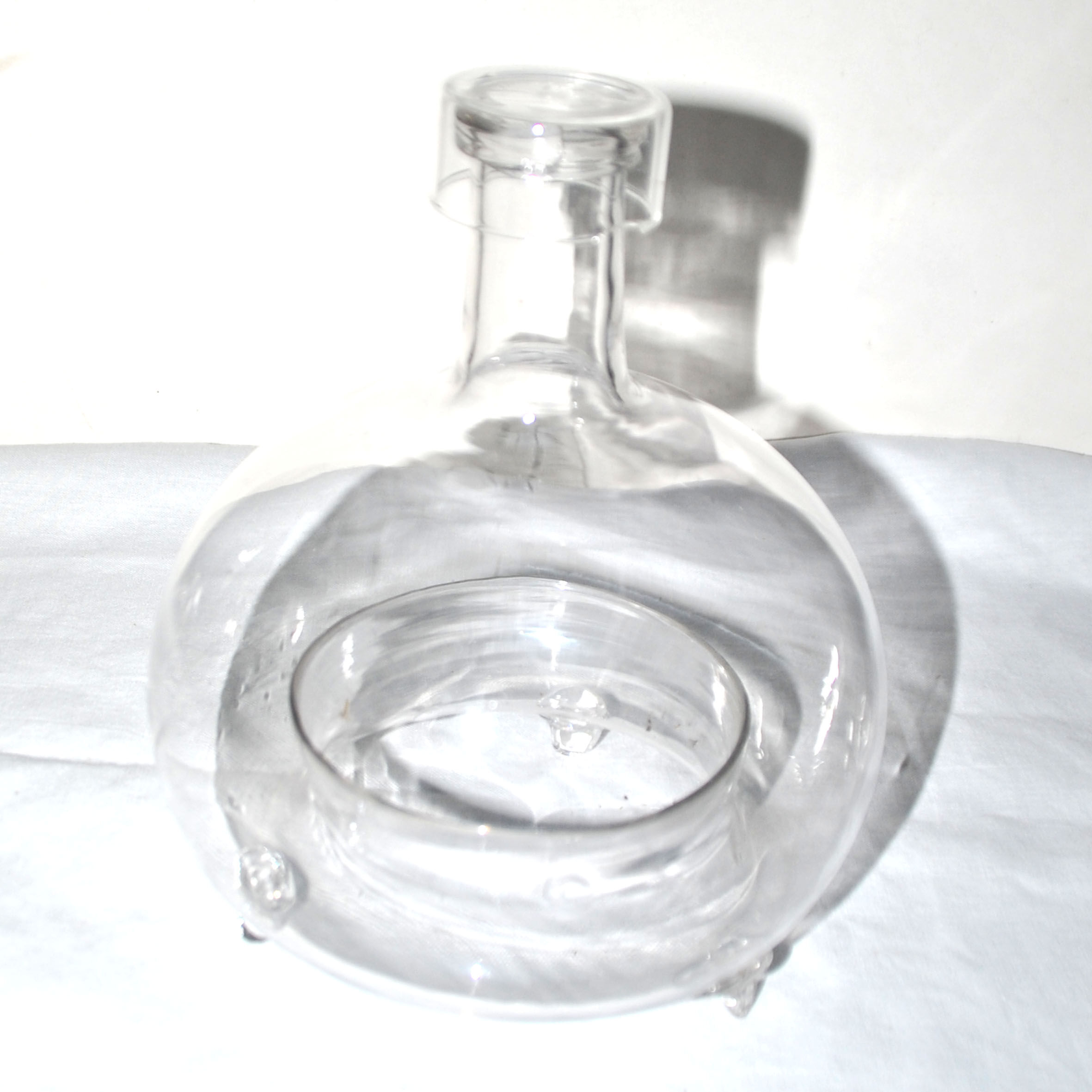 Old blown glass gob bottle