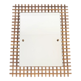 Mirror 65x51cm vintage rattan 1950