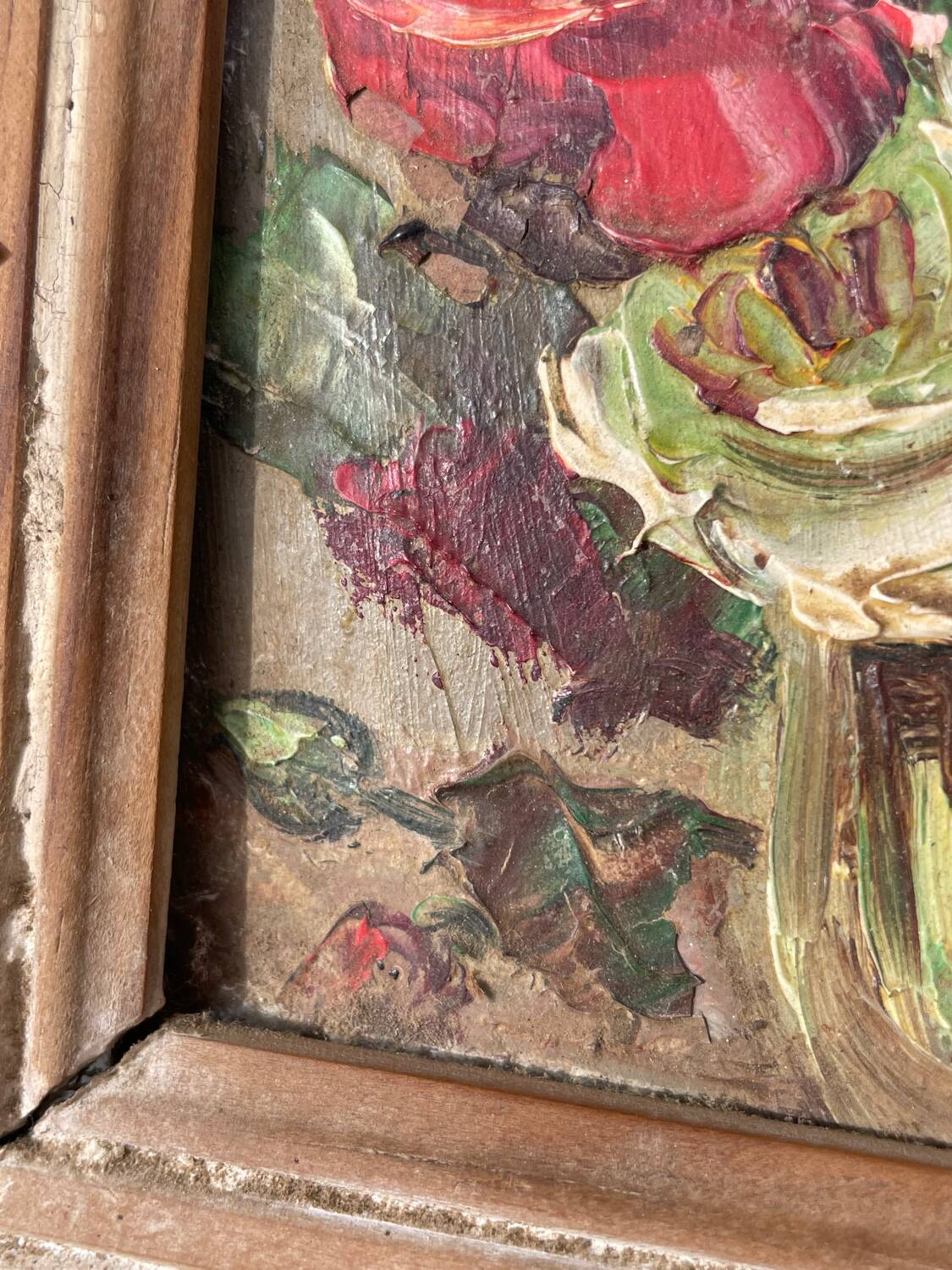 Small bouquet painted in oil