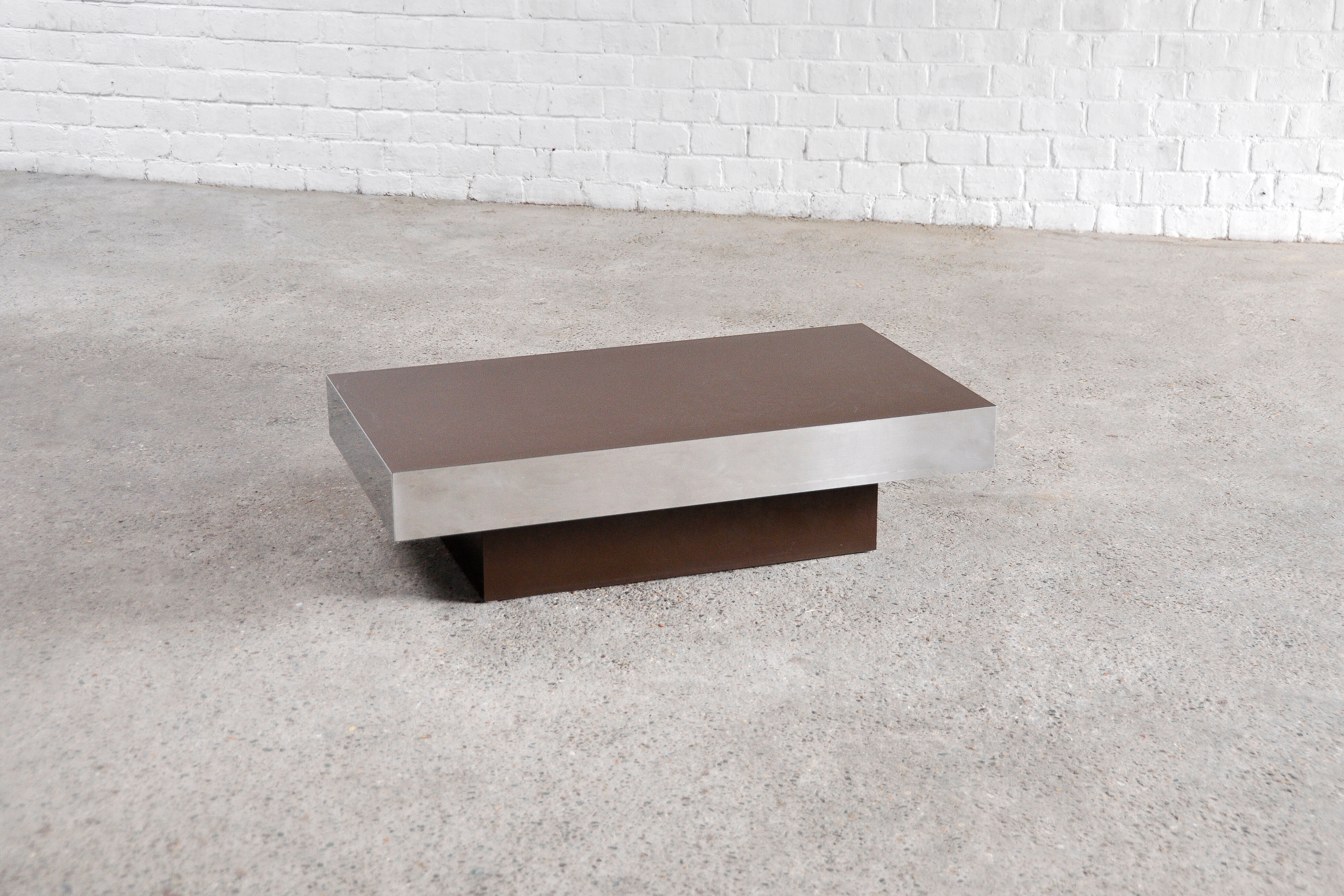 Vintage Italian Laminated & Chrome Coffee Table, 1970s