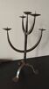 Large Brutalist Wrought Metal Candlestick - Early 20th Century