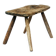 Tabouret de traite rural ancien en hêtre massif