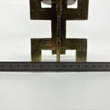 Brutalist candlestick • Austria • Brass • 1970