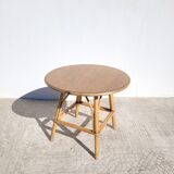 Vintage rattan coffee or side table