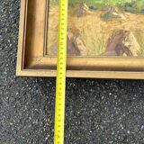 Impressionist painting – Harvest landscape