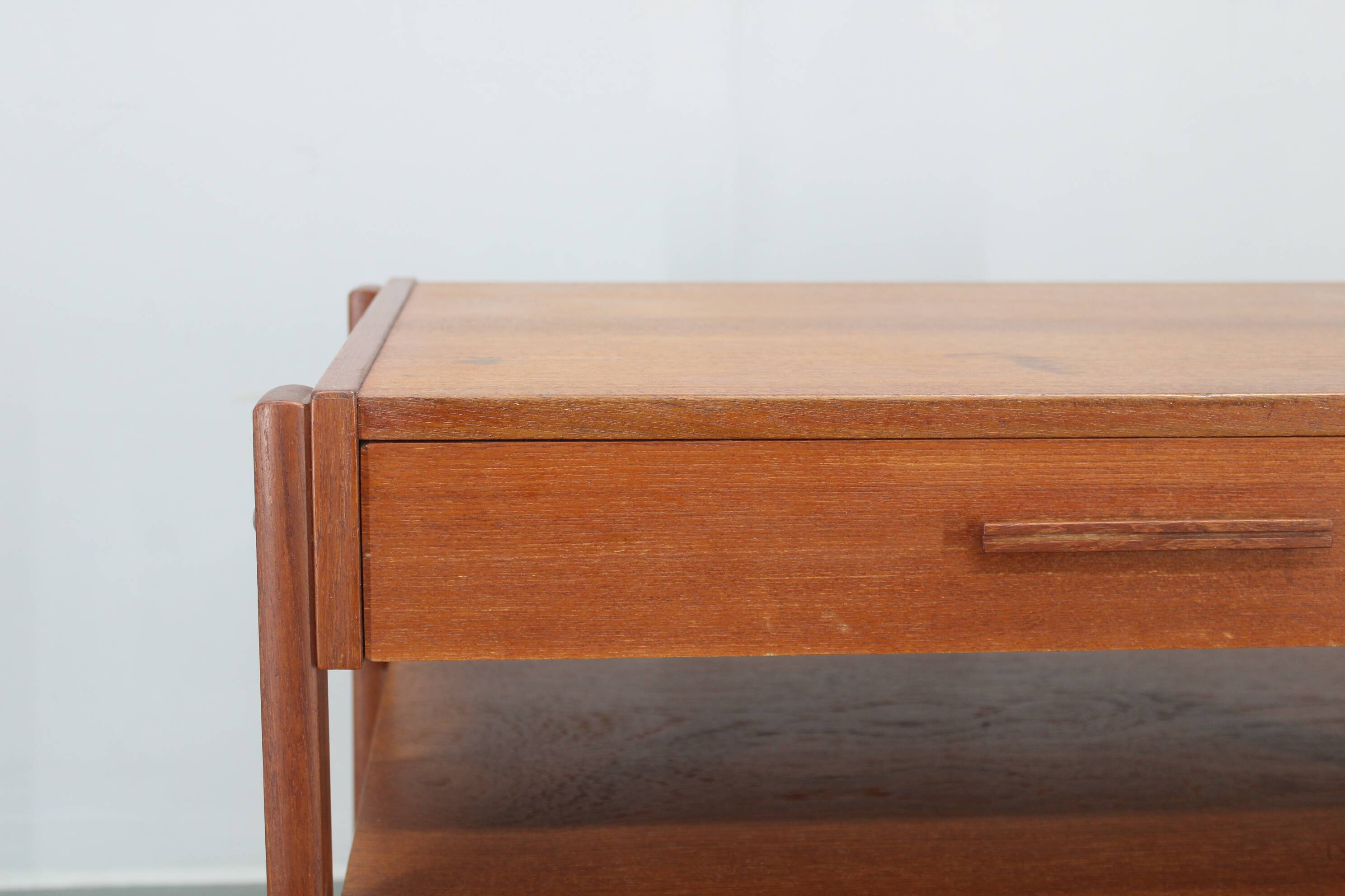1960s Danish Teak Sewing Cart or Side Table