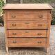 Commode style empire rénovée en chêne brut 4 tiroirs