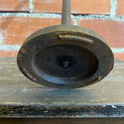 Vintage French Cast Iron Stand Ashtray + Gold Metal Ashtray #D