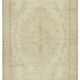 Tapis beige oriental vintage fait à la main 184 cm x 291 cm
