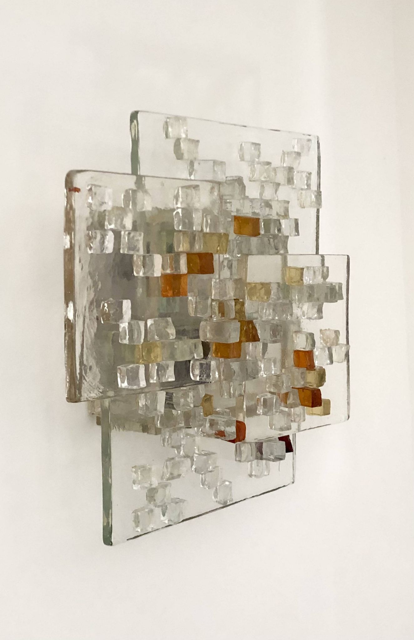 Murano glass wall lamp by Albano Poli for Poliarte, Italy 1970s