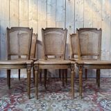 Set of 6 caned chairs in Louis XVI style