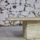 Table basse travertin italien, 1980