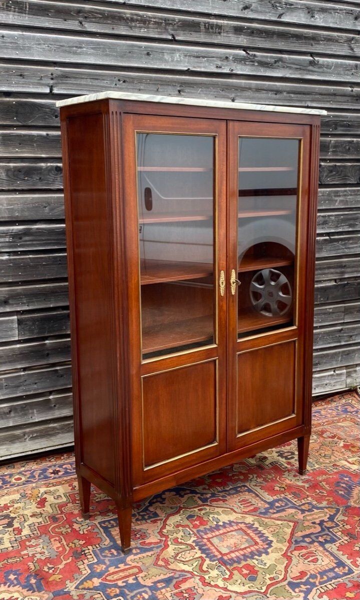 Louis XVI style mahogany showcase