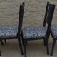 4 Louis XVI style chairs in black aged effect, Completely revamped