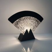 Large Murano glass fan lamp - 1980s Art Deco