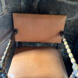 Armchair with lion head armrests