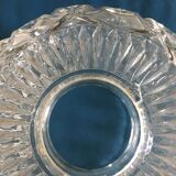 Round art deco globe in worked white glass