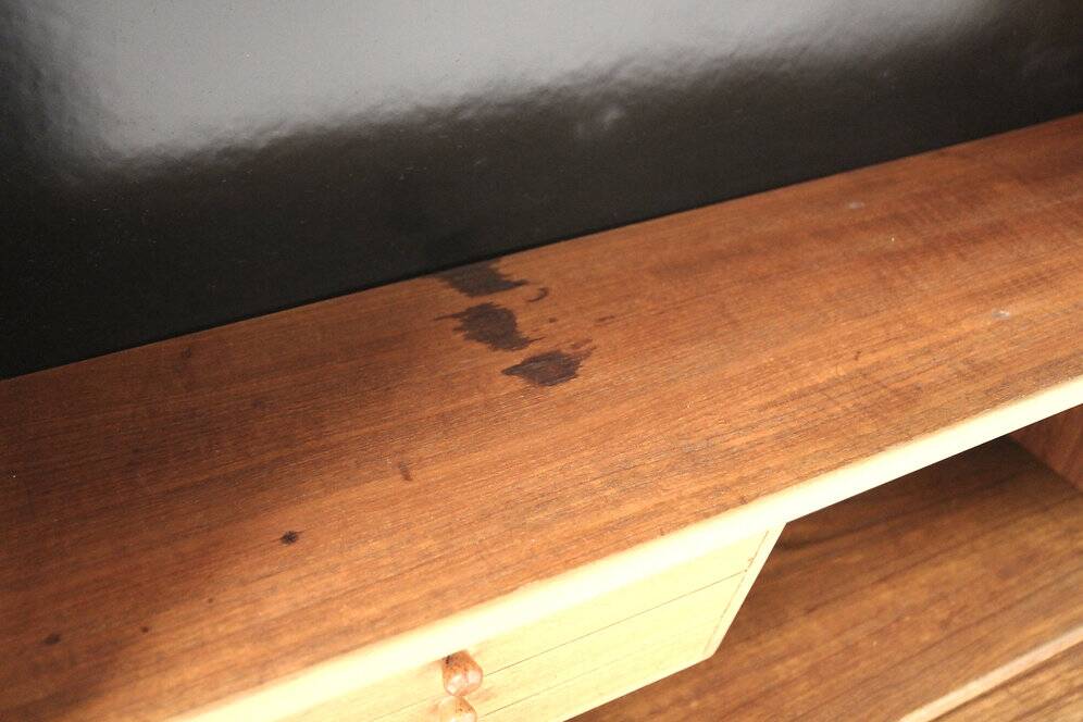 Scandinavian teak secretary, Hugo Troeds, Bjärnum, Sweden, 1950