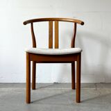 Chaise en hêtre massif, Danemark années 60-70