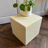 Cube carreaux céramique - table d’appoint - bout de canapé