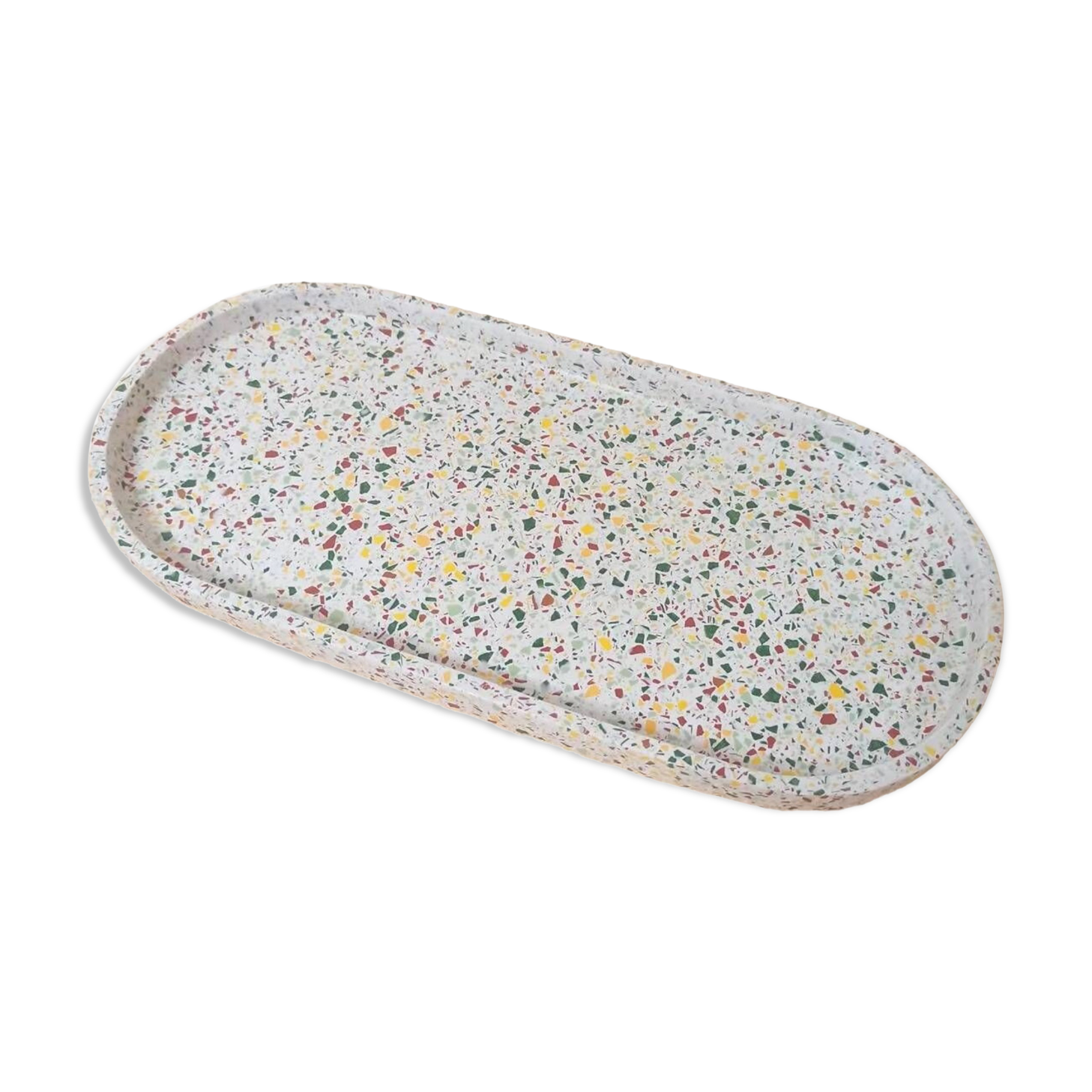 Oval tray — otone terrazzo
