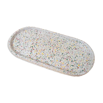 Oval tray — otone terrazzo