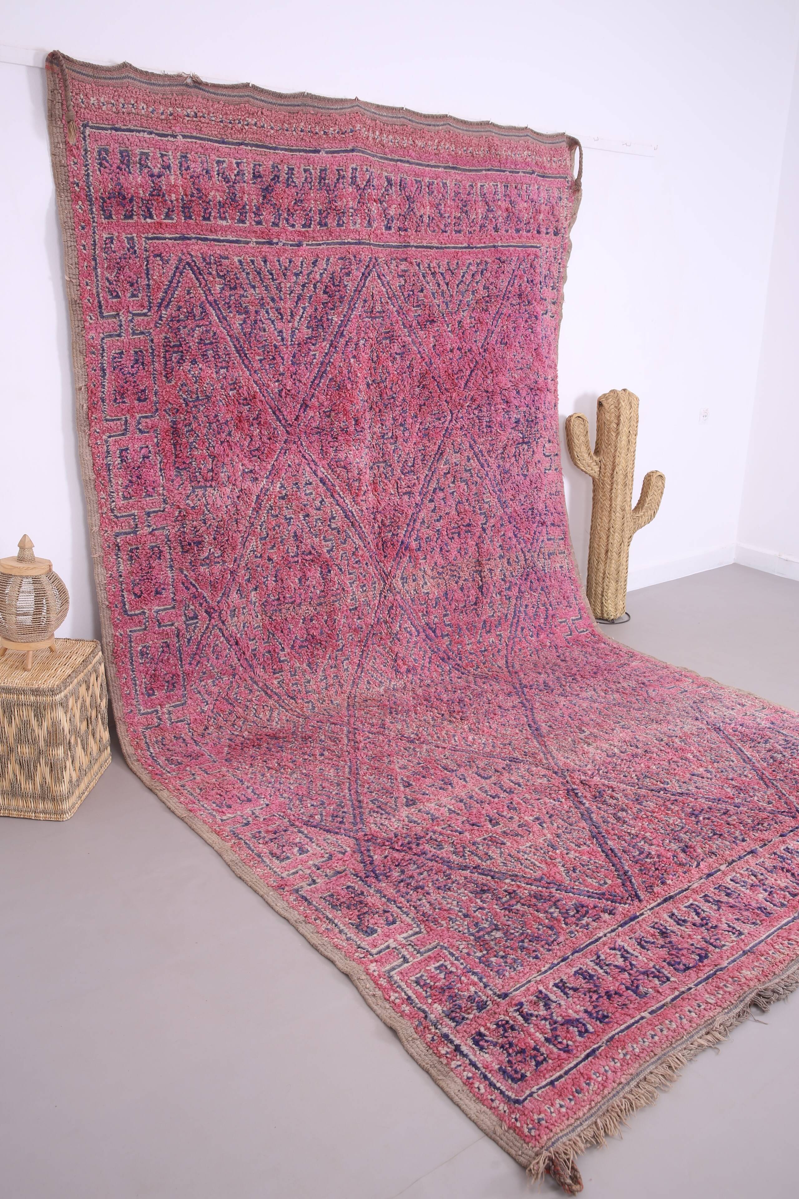 Vintage Moroccan Rug 212 x 381 cm - Beni Mguild rug - Handmade berber rug