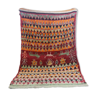 Colorful vintage berber carpet 260 x 144 cm