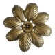 Gold metal flower wall light