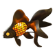 Lampe poisson vintage en laiton et verre