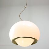 Rare White & Golden Bud Lamp by Luigi Massoni for Guzzini, 1960s