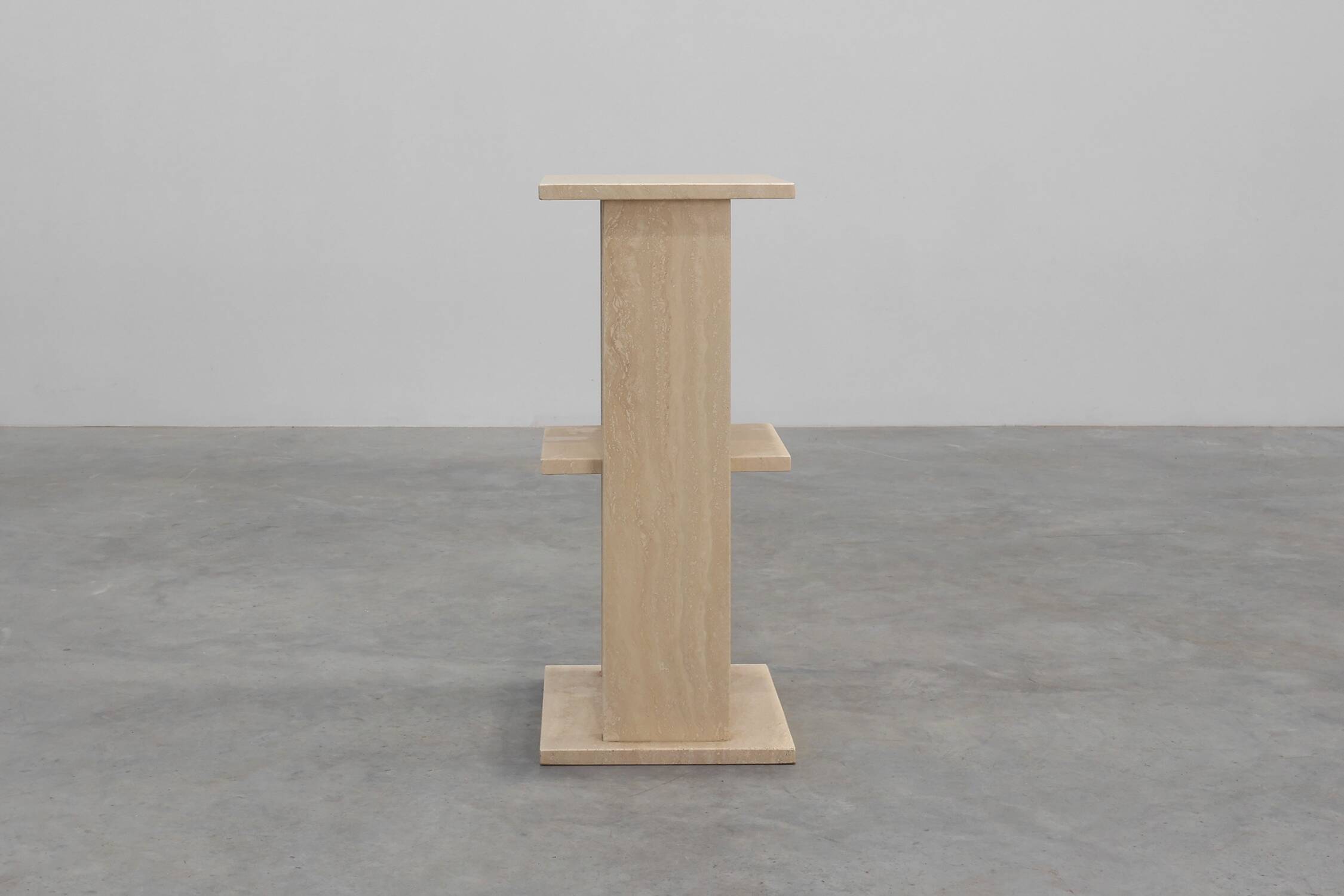 Mid-Century Travertine Console, Belgium 1980s
