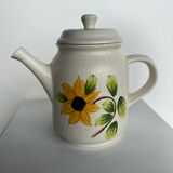 Vintage sunflower teapot Sarreguemines model Farandole H:20cm
