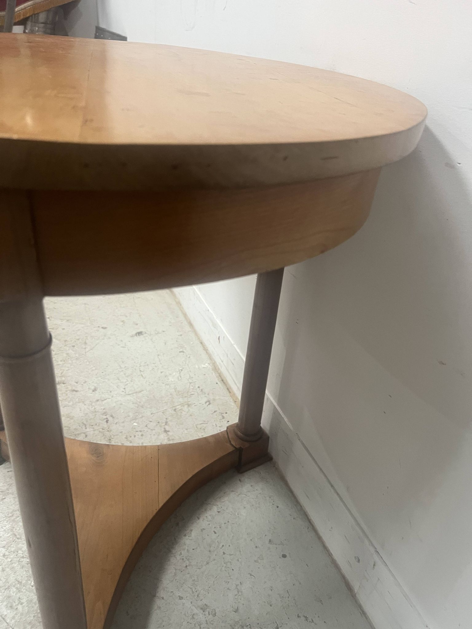 19th century round Empire-style cherrywood side table