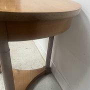 19th century round Empire-style cherrywood side table