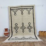 Handmade wool Berber rug 248 x 158 cm