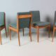 Set of four dining chairs by ISA Bergamo, 1960s.