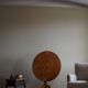 Antique Swedish round folding table in burl wood, early 19th century.