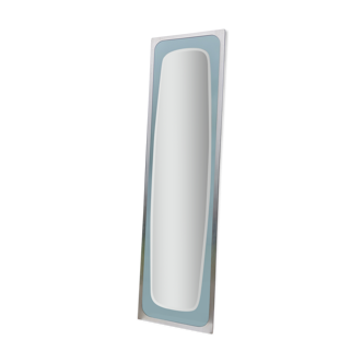 Large mirror mirror rear-view mirror of the 70s 36x136cm