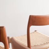 Chaises danoises en teck Mid-Century par Niels O. Møller # 77, set de 4