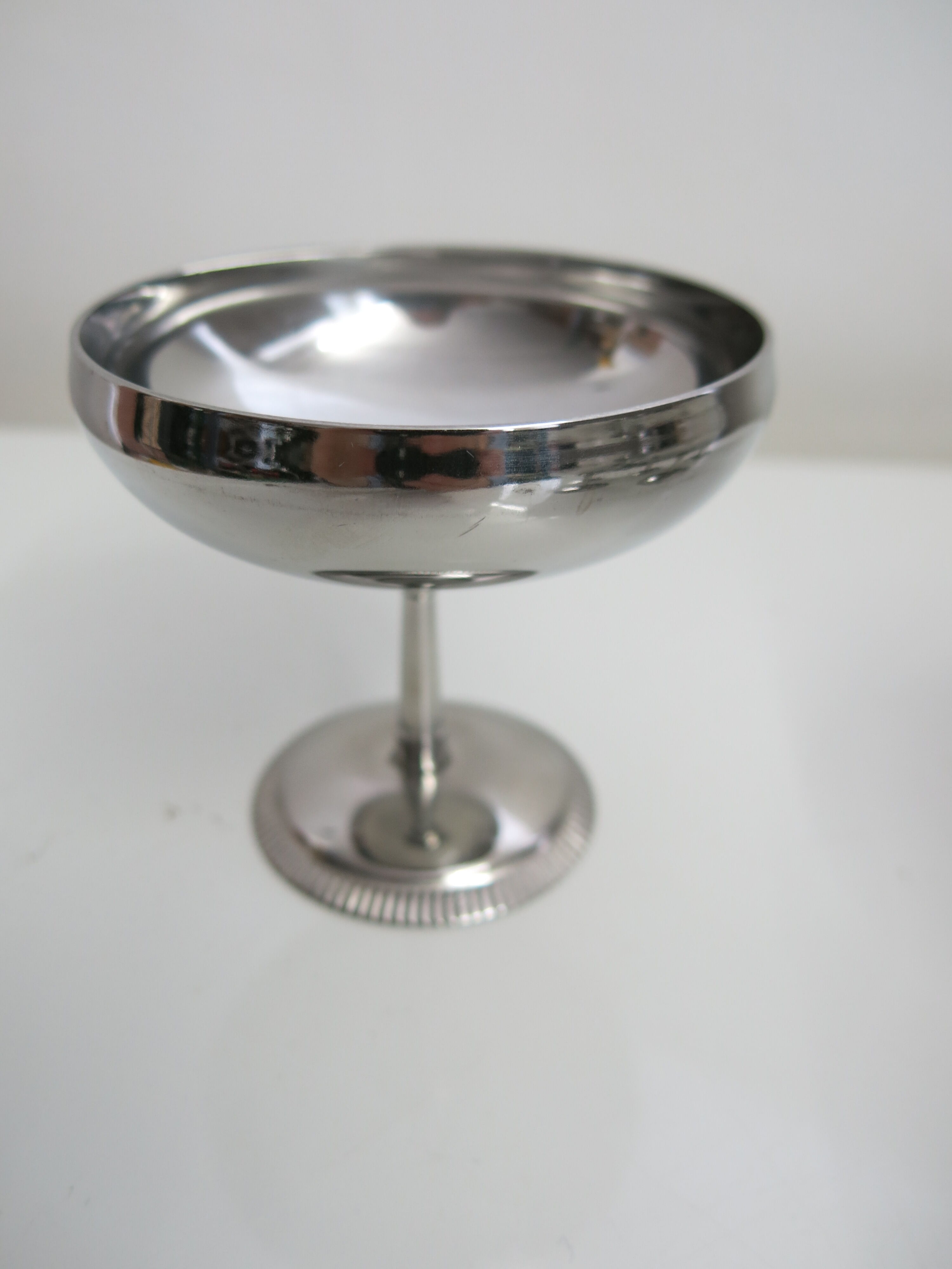 Set of six stainless steel cups from Letang-Rémy