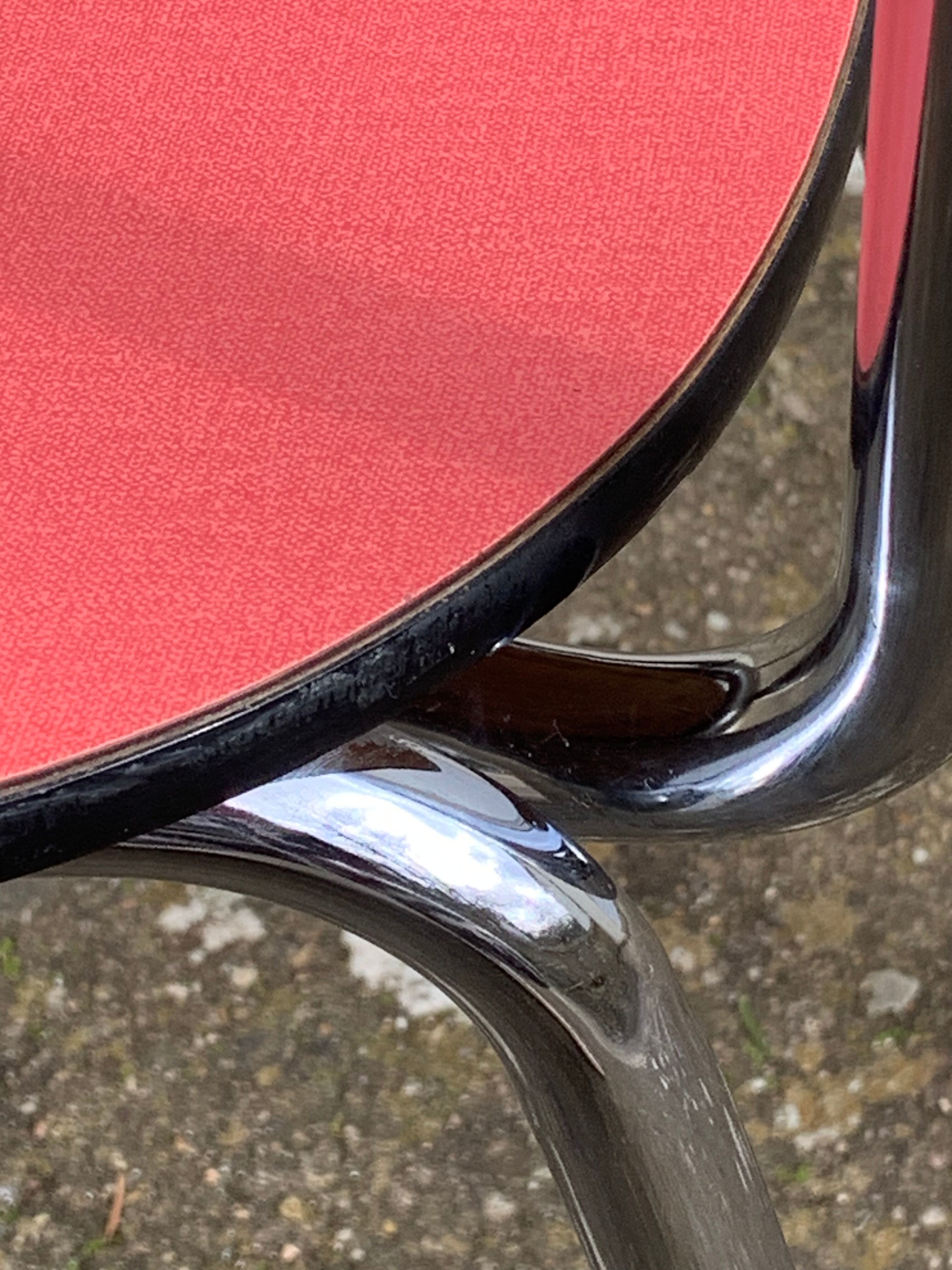 Mismatched formica chairs and stool 1960