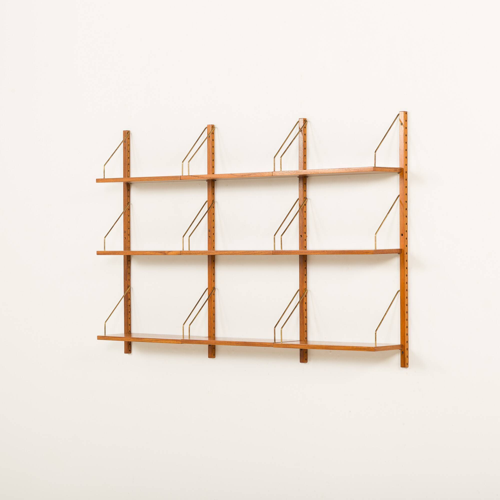Danish mid century teak shelving unit, 1960s