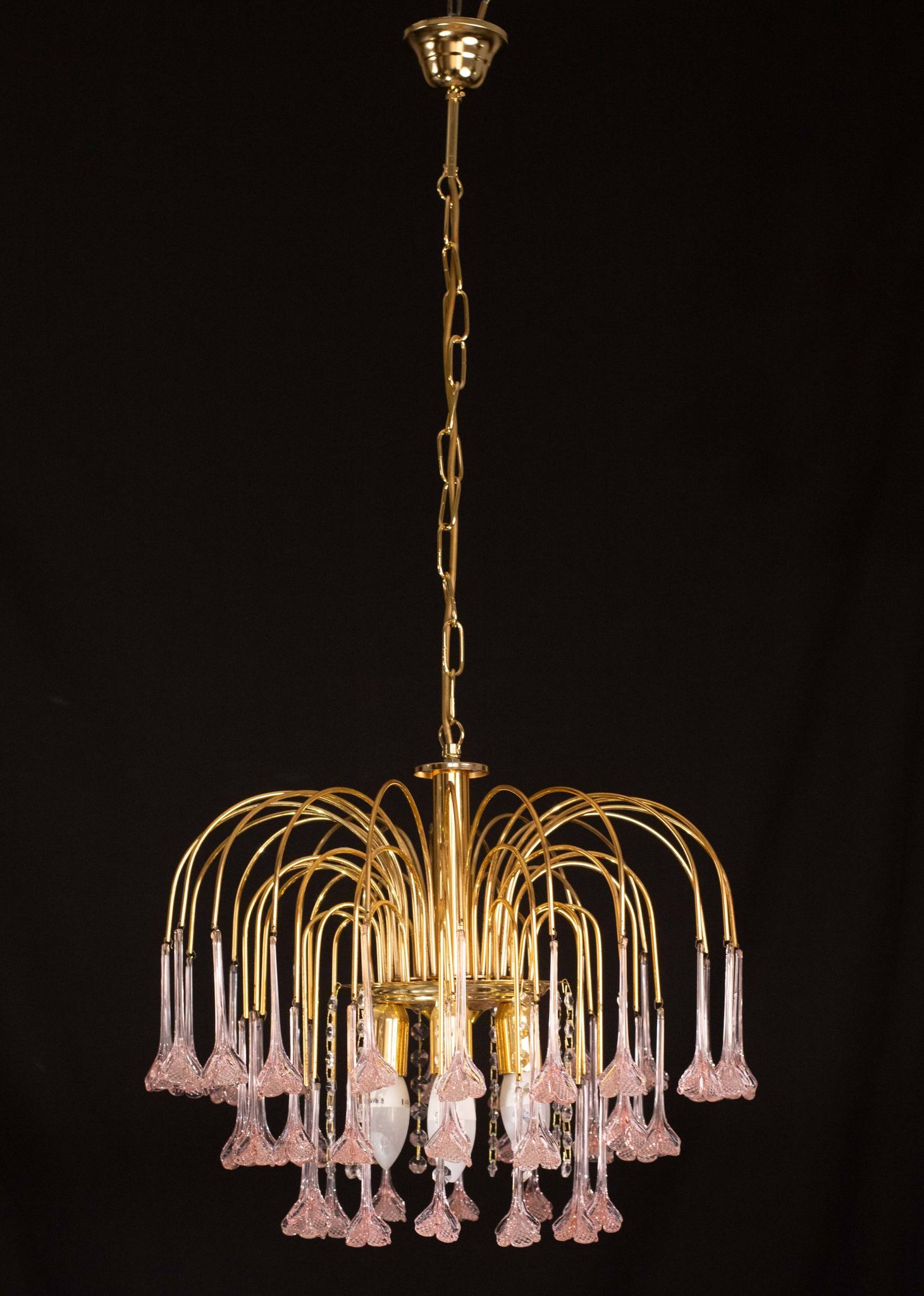 Meryl Streep, Pink Murano pendant Flowers Chandelier, 1970s