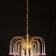 Meryl Streep, Pink Murano pendant Flowers Chandelier, 1970s
