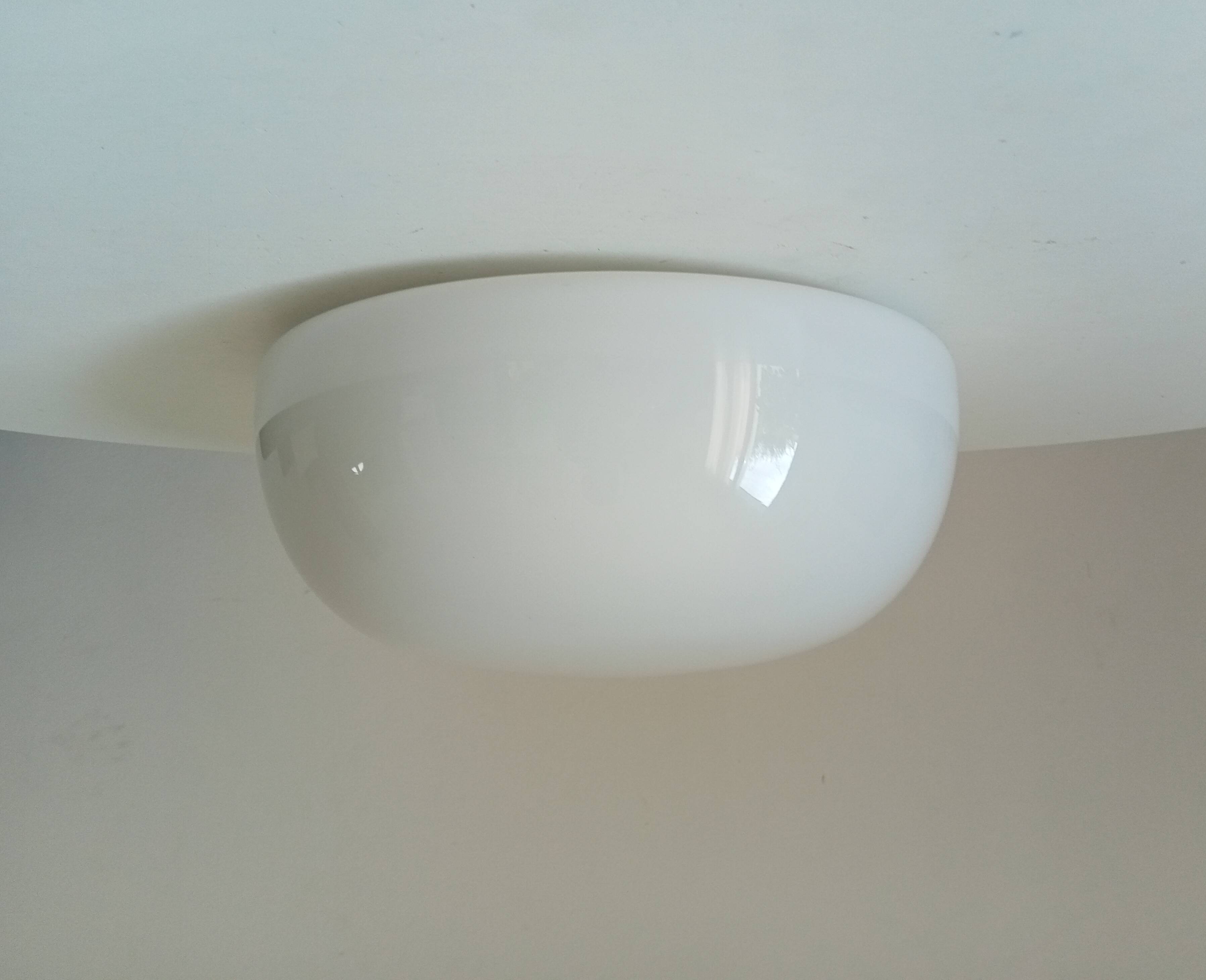 Vintage opaline dome ceiling light from the 60s