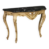 Console italienne laquée et dorée, 20e siècle