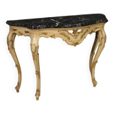 Console italienne laquée et dorée, 20e siècle
